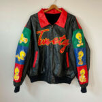 Vintage 90s Tweety Bird Looney Tunes Leather Jacket