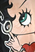 Vintage Black Betty Boop Cartoon Leather Jacket