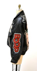 Vintage Black Betty Boop Cartoon Leather Jacket