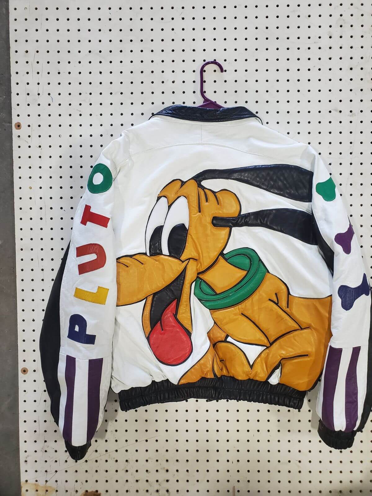Vintage Disney Pluto Cartoon Leather Jacket - Maker of Jacket
