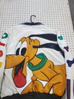 Vintage Disney Pluto Cartoon Leather Jacket