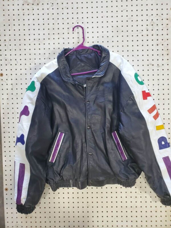 Vintage Disney Pluto Cartoon Leather Jacket