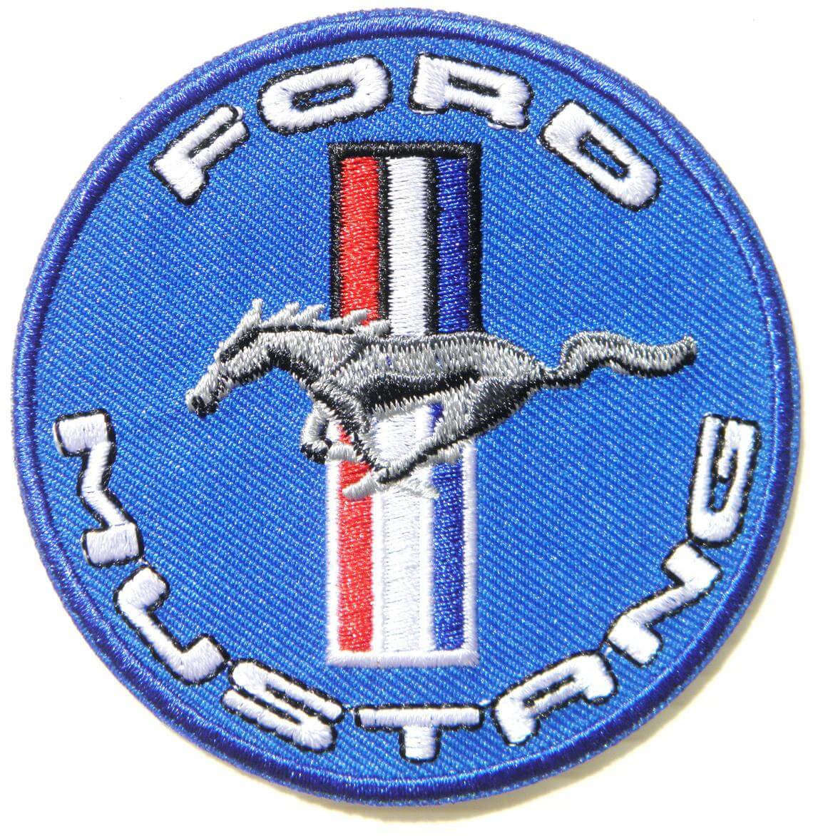 Vintage Ford Mustang Car Racing Logo Patch