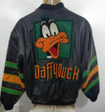 Vintage Looney Tunes Daffy Duck Leather Jacket