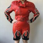 Vintage Michael Hoban Flame Leather Jacket