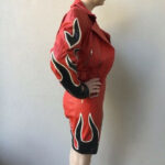 Vintage Michael Hoban Flame Leather Jacket