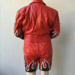 Vintage Michael Hoban Flame Leather Jacket