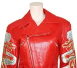 Vintage Michael Hoban Red North Beach Leather Jacket