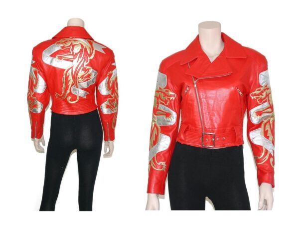 Vintage Michael Hoban Red North Beach Leather Jacket