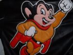 Vintage Mighty Mouse Super Hero Cartoon Leather Jacket