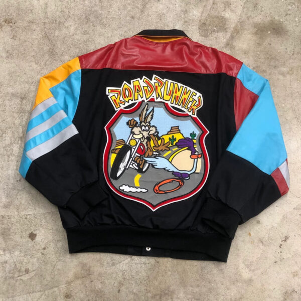 Vintage Road Runner Jeff Hamilton Looney Tunes Leather Jacket (7) Vintage Road Runner Jeff Hamilton Looney Tunes Leather Jacket