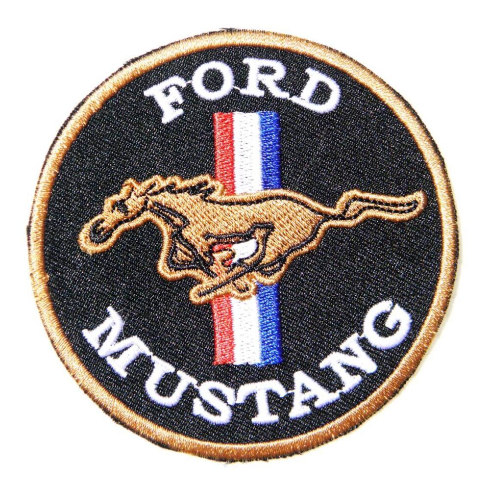 Vintage Ford Mustang Car Racing Patch - Maker of Jacket