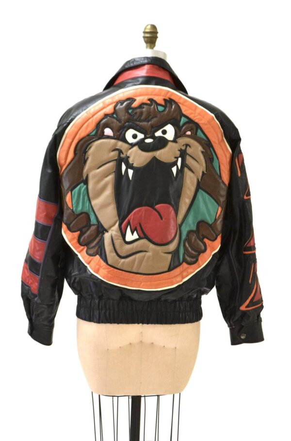 Vintage Taz Looney Tunes Jeff Hamilton Leather Jacket