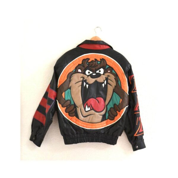 Vintage Taz Looney Tunes Jeff Hamilton Leather Jacket