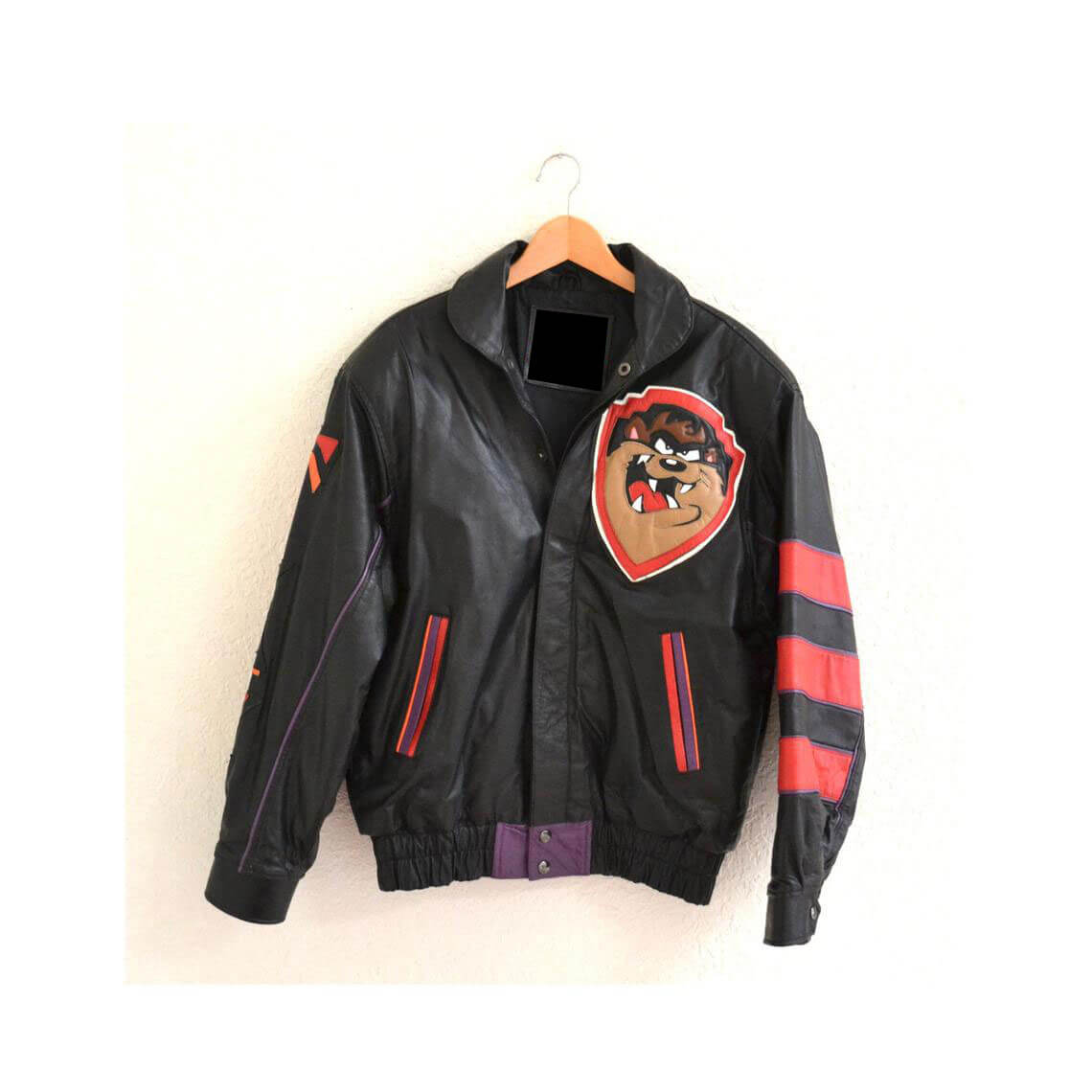 Vintage Taz Looney Tunes Jeff Hamilton Leather Jacket (6) Vintage Taz Looney Tunes Jeff Hamilton Leather Jacket
