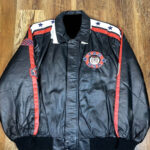 Vintage Taz USA Looney Tunes Cartoon Stars Stripes Leather Jacket