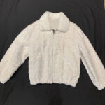 White Diamond Cut Mink Bomber Jacket