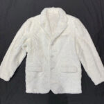 White Diamond Cut Mink Car Coat