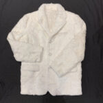 White Diamond Cut Mink Car Coat