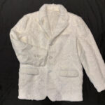 White Diamond Cut Mink Car Coat
