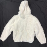 White Rabbit Fur Hooded Bomber Jacket