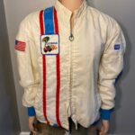 White Vintage Ford Mustang Cobra Shelby Racing Jacket