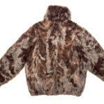 Wine Mink Fur Bomber Jacket