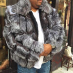 Winter Full Silver Fox Bomber Fur Jacket