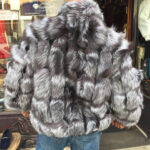 Winter Full Silver Fox Bomber Fur Jacket