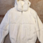 Winter White Rabbit Fur Bomber Jacket