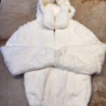 Winter White Rabbit Fur Bomber Jacket
