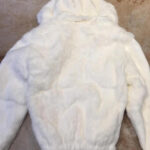 Winter White Rabbit Fur Bomber Jacket