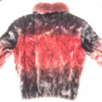 Ruby Red Two Tone Mink Tail Fur Jacket