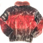 Ruby Red Two Tone Mink Tail Fur Jacket