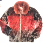 Ruby Red Two Tone Mink Tail Fur Jacket