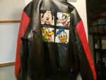 Vintage Walt Disney Mickey Goofy Donald Leather Jacket