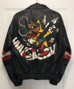 Mickey Mouse Electric Guitar Vintage Leather Jacket