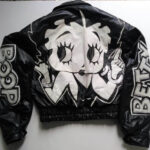 Beautiful Betty Boop Black and White Leather Jacket