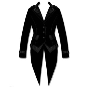 Black Goth Steampunk Tailcoat Victorian Coat