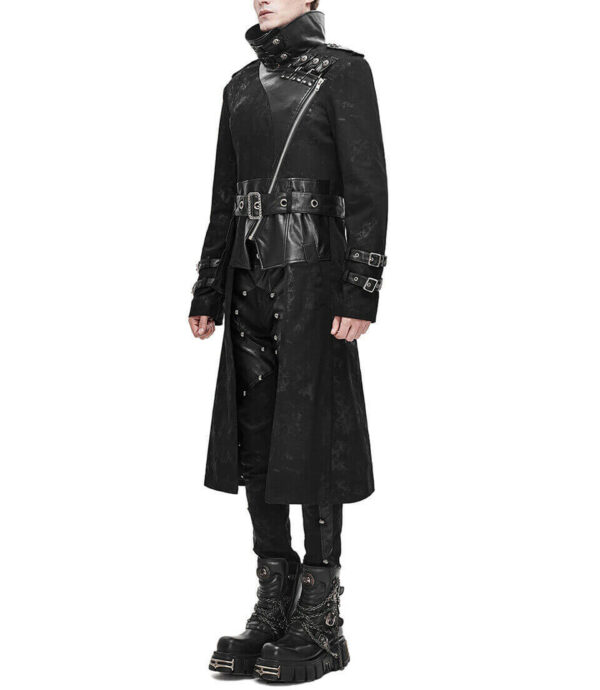 Black Goth Steampunk Trench Coat
