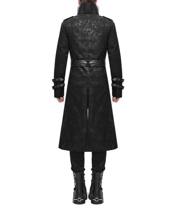 Black Goth Steampunk Trench Coat