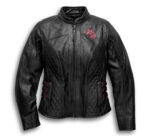 Black Harley Davidson Motorcycle Skull Leather Jacket