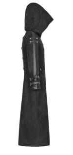 Black Hooded Steampunk Gothic Punk Rave Coat