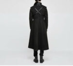 Black Punk Rave Gothic Metal Military Steampunk Coat