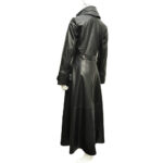 Black Steampunk Leather Victorian Gothic Coat