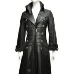 Black Steampunk Leather Victorian Gothic Coat