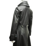 Black Steampunk Leather Victorian Gothic Coat