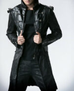 Black Steampunk Military Army Gothic Leather Coat