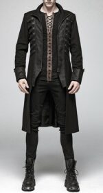 Black Steampunk Pirate Gothic Coat