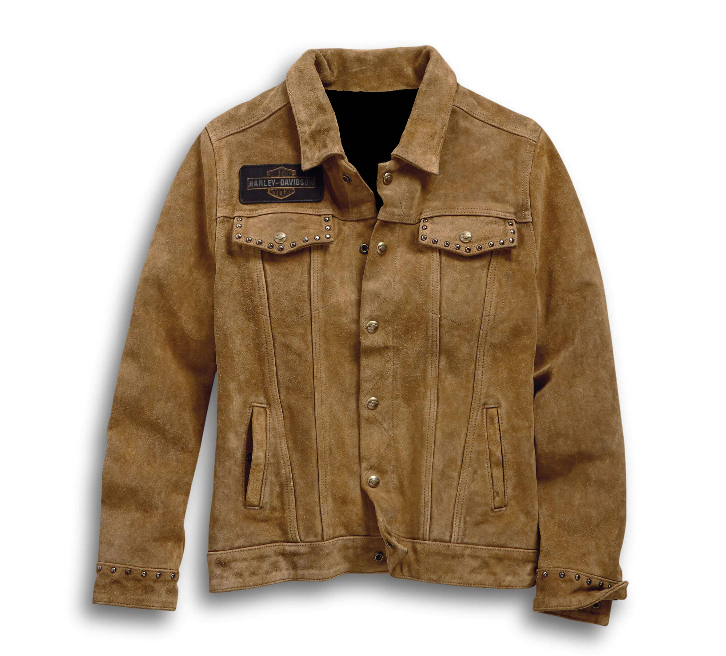 Brown Harley Davidson Suede Leather Jacket (2) Brown Harley Davidson Suede Leather Jacket